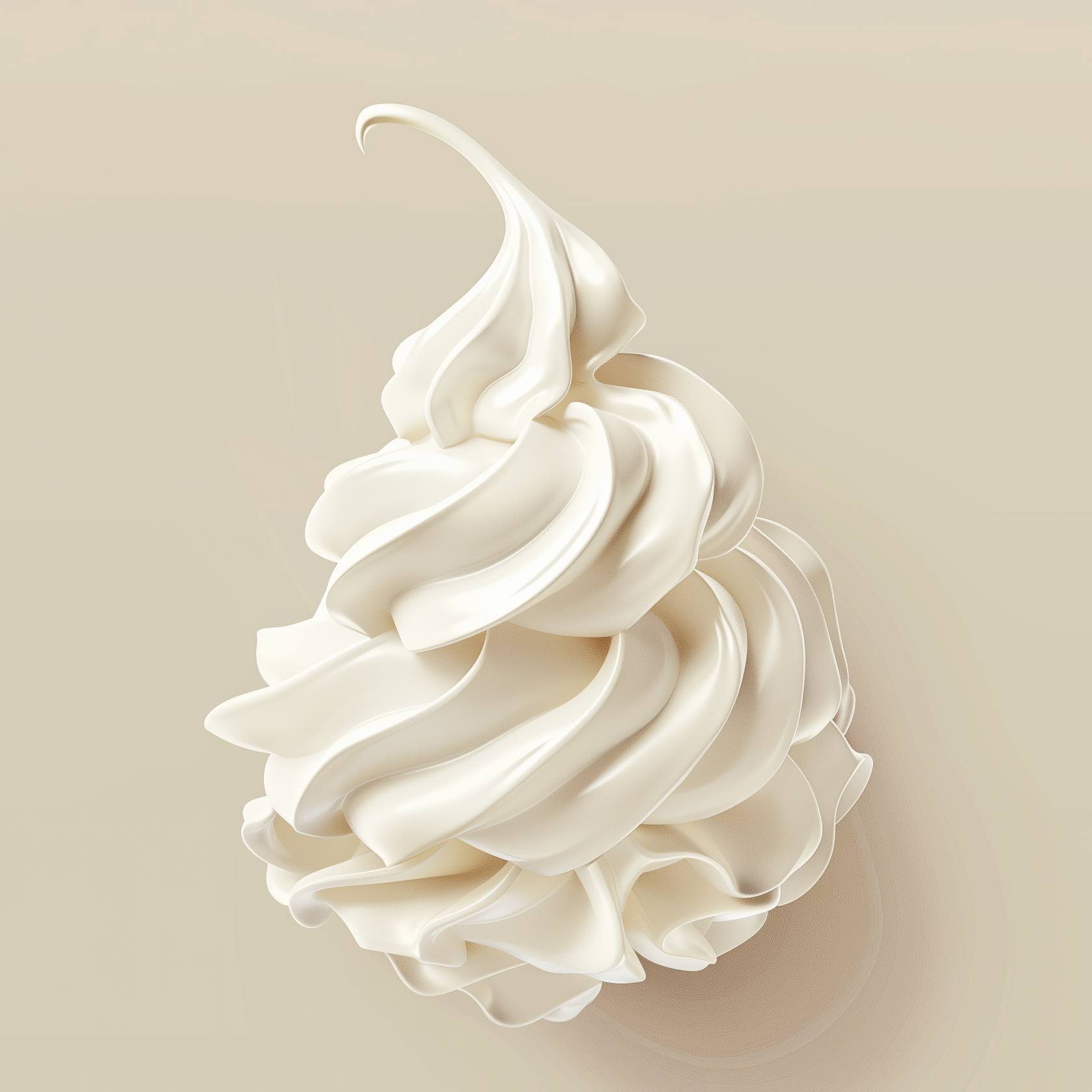 Whipped cream swirl